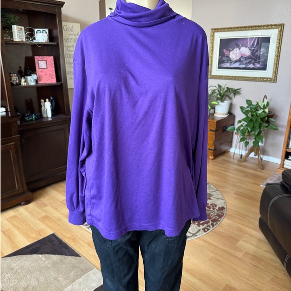 JP Collection purple long sleeve turtleneck-size XXL - Picture 4 of 9